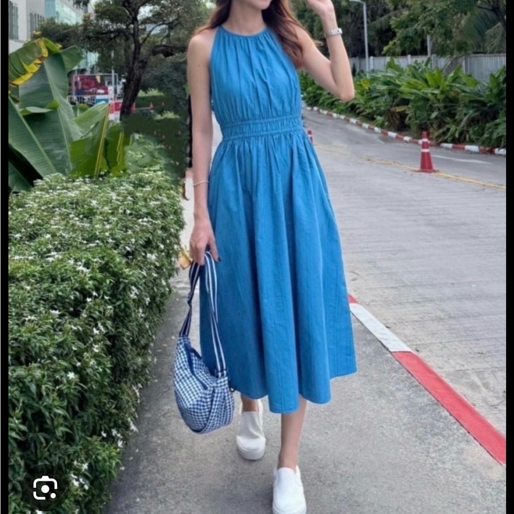 Uniqlo halter cotton maxi dress - Picture 4 of 10